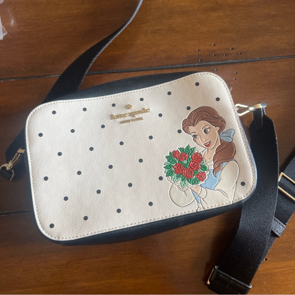 Kate Spade Belle Crossbody Bag - Cream and Black
